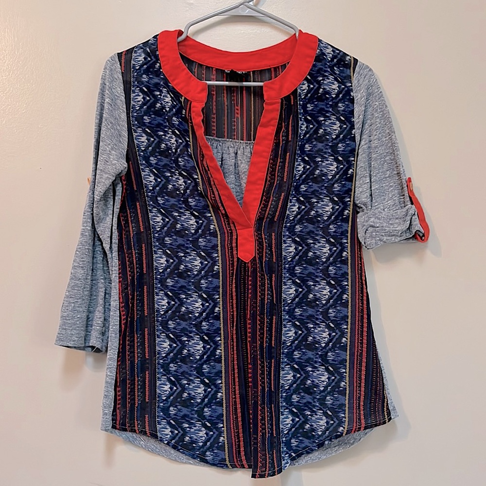 Bright, tribal print top